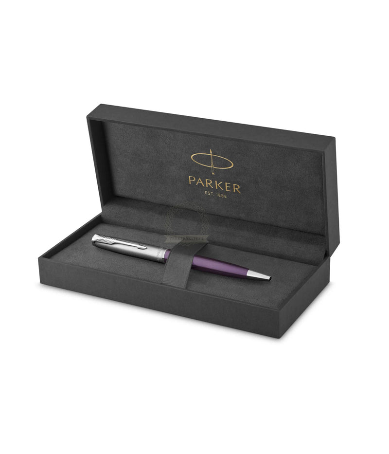 PARKER PEN BALLPOINT SAND BLASTED METAL VIOLET