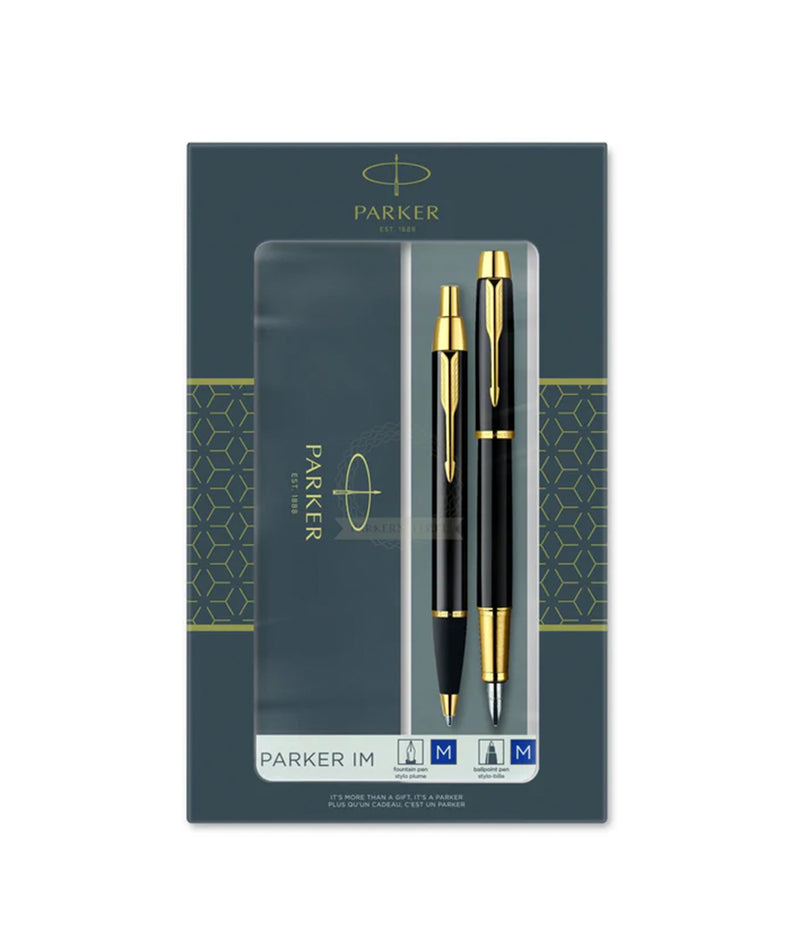 PARKER PROFESSIONAL PEN SET IM DUO BLK GT FP+BP