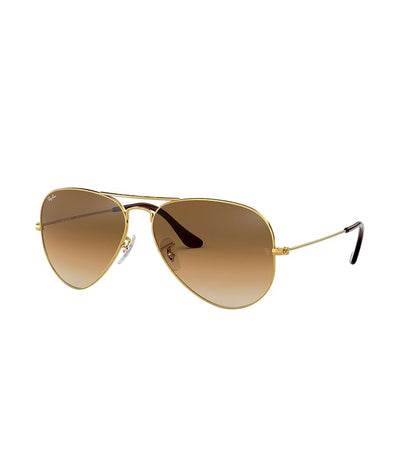 SUNGLASSES AVIATOR RB 3025 55 001 51 BROWN