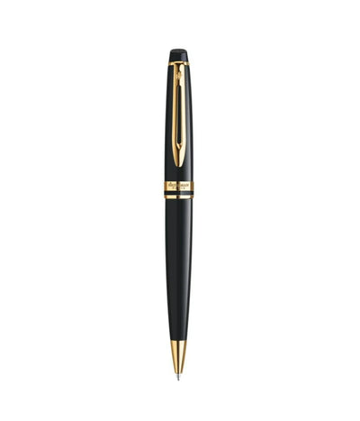 WATERMAN EXPERT3 BALLPOINT PEN BLACK WITH GOLDEN TRIM