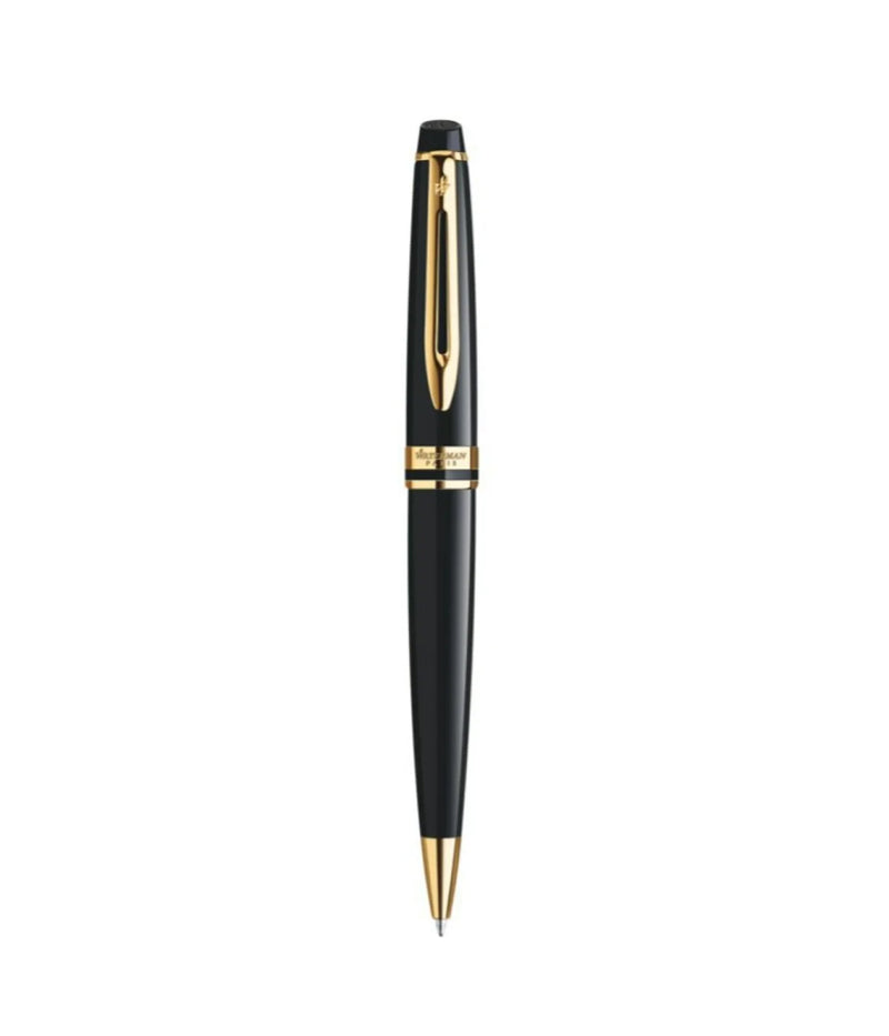 WATERMAN EXPERT3 BALLPOINT PEN BLACK WITH GOLDEN TRIM