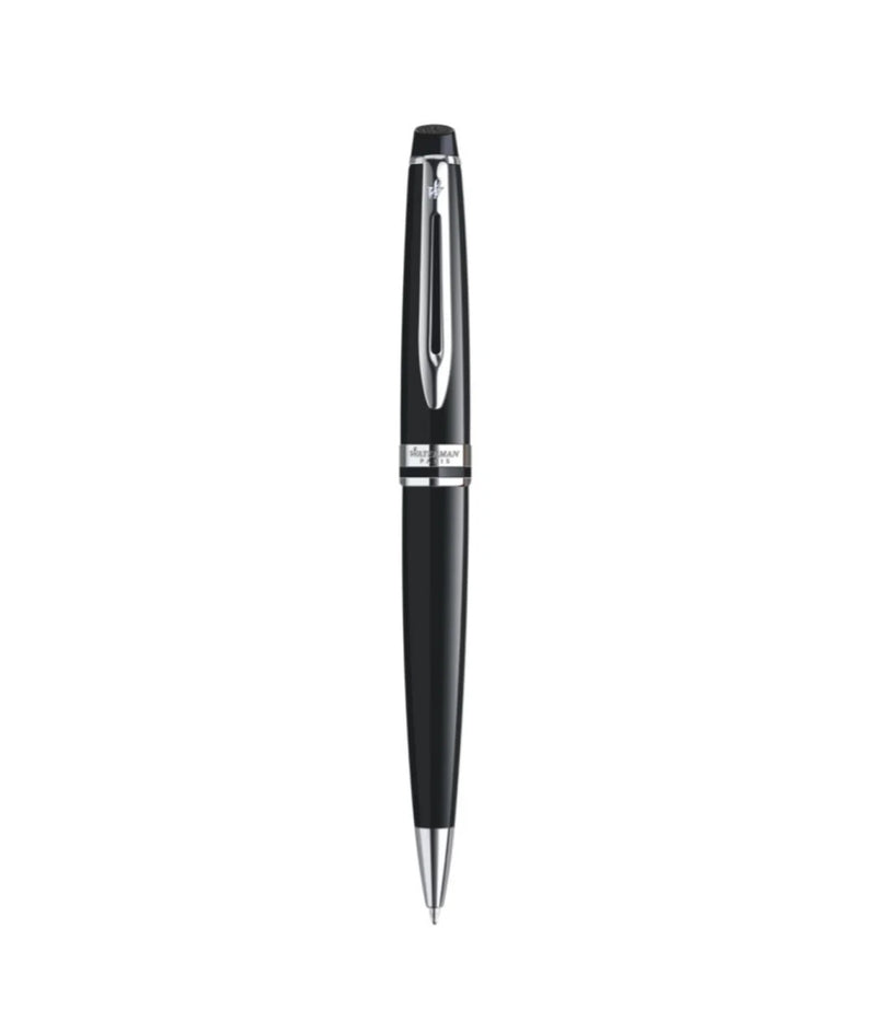 WATERMAN EXPERT3 BALLPOINT PEN BLACK WITH CHROME TRIM