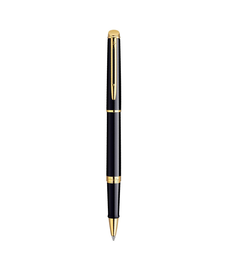 WATERMAN HEMISPHERE ROLLERBALL PEN BLACK AND GOLDEN COLOR