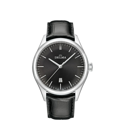 SWISS MADE MAN WATCH STEEL LEATHER