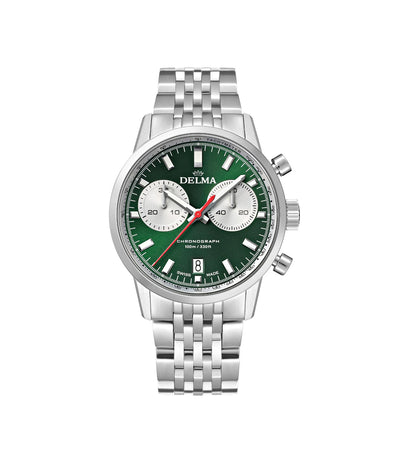 SWISS MADE MAN WATCH CHRONOGRAPH STEEL GREEN D