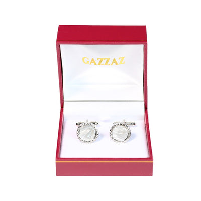 CUFFLINKS RODIUM PLATED SPAIN MADE