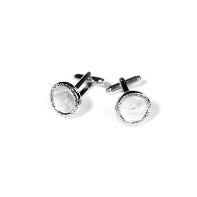 CUFFLINKS RODIUM PLATED SPAIN MADE