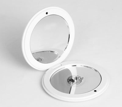 COMPACT MIRROR W/JASMIN FLOWR TR.BLUE