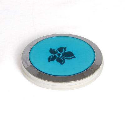 COMPACT MIRROR W/JASMIN FLOWR TR.BLUE