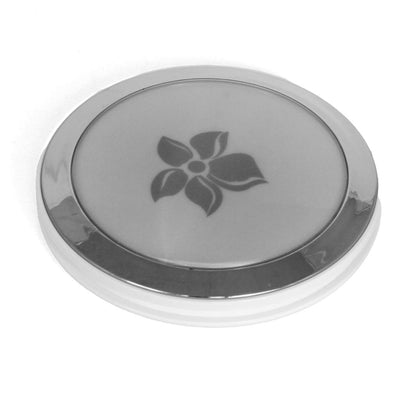 COMPACT MIRROR W/JASMIN FLWR SILV.GREY