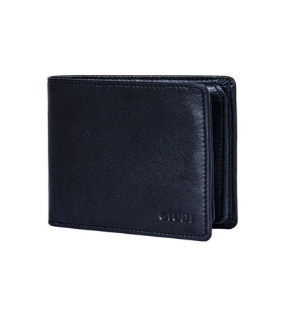 GUIDI MEN GENUINE LEATHER WALLET BLACK