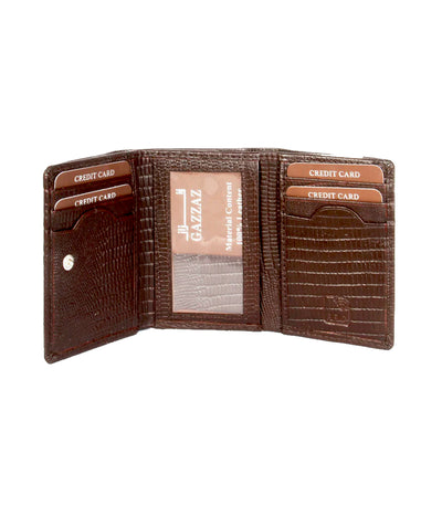 GAZZAZ LEATHER WALLET BROWN