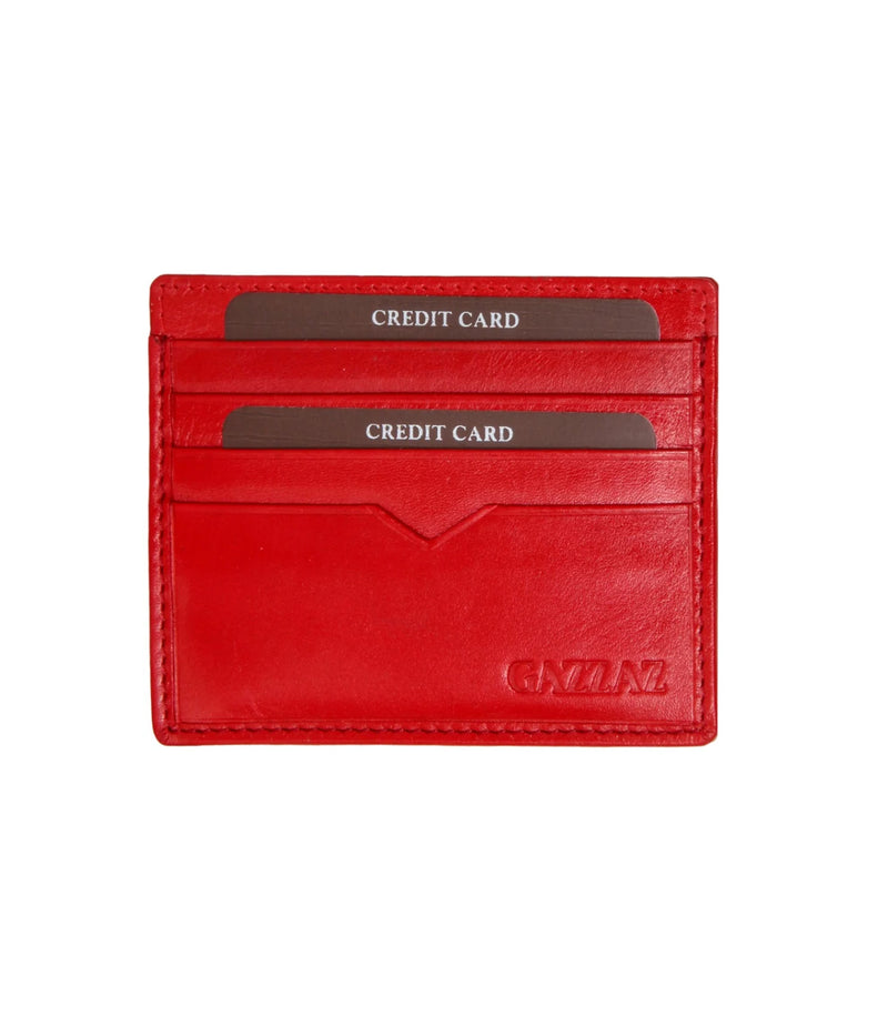 GAZZAZ LEATHER POCKET WALLET RED