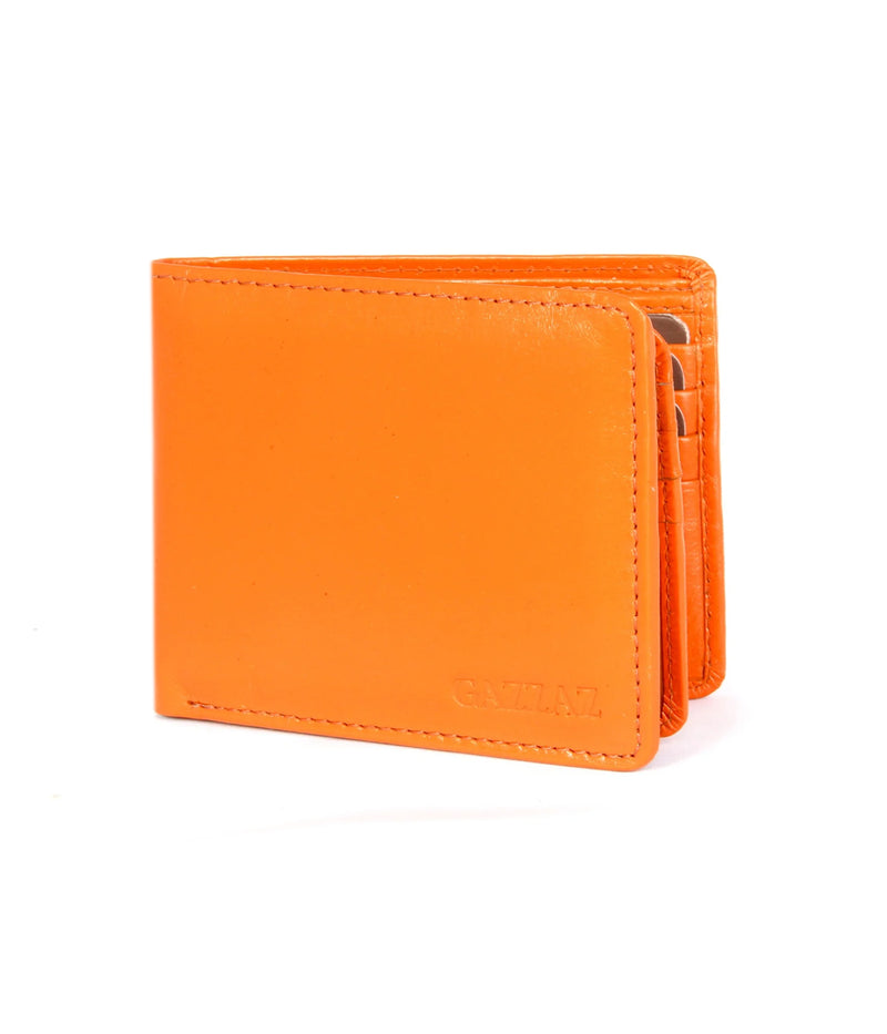 GAZZAZ LEATHER WALLET ORANGE