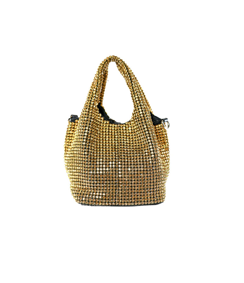 RHINESTONES STYLISH PARTY BAG BLUE