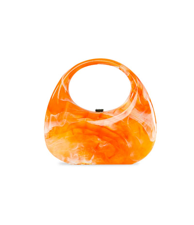 ACRYLIC FASHION CLUTCH EVENING BAG ORANGE COL