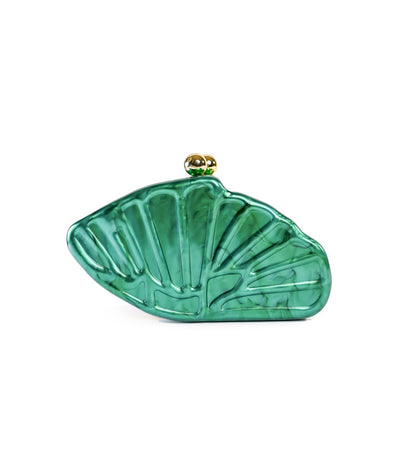 ACRYLIC FASHION CLUTCH EVENING BAG COL GREEN