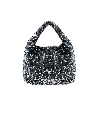 FASHION SEQUIN TOTE BAG BLACK /SILVER