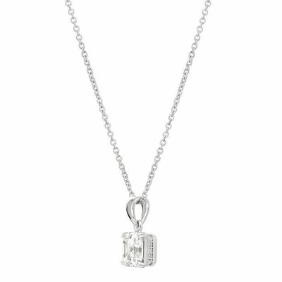 CRISLU PENDANT NECKLACE SILVER 925 FINISHED IN PURE PLATINUM