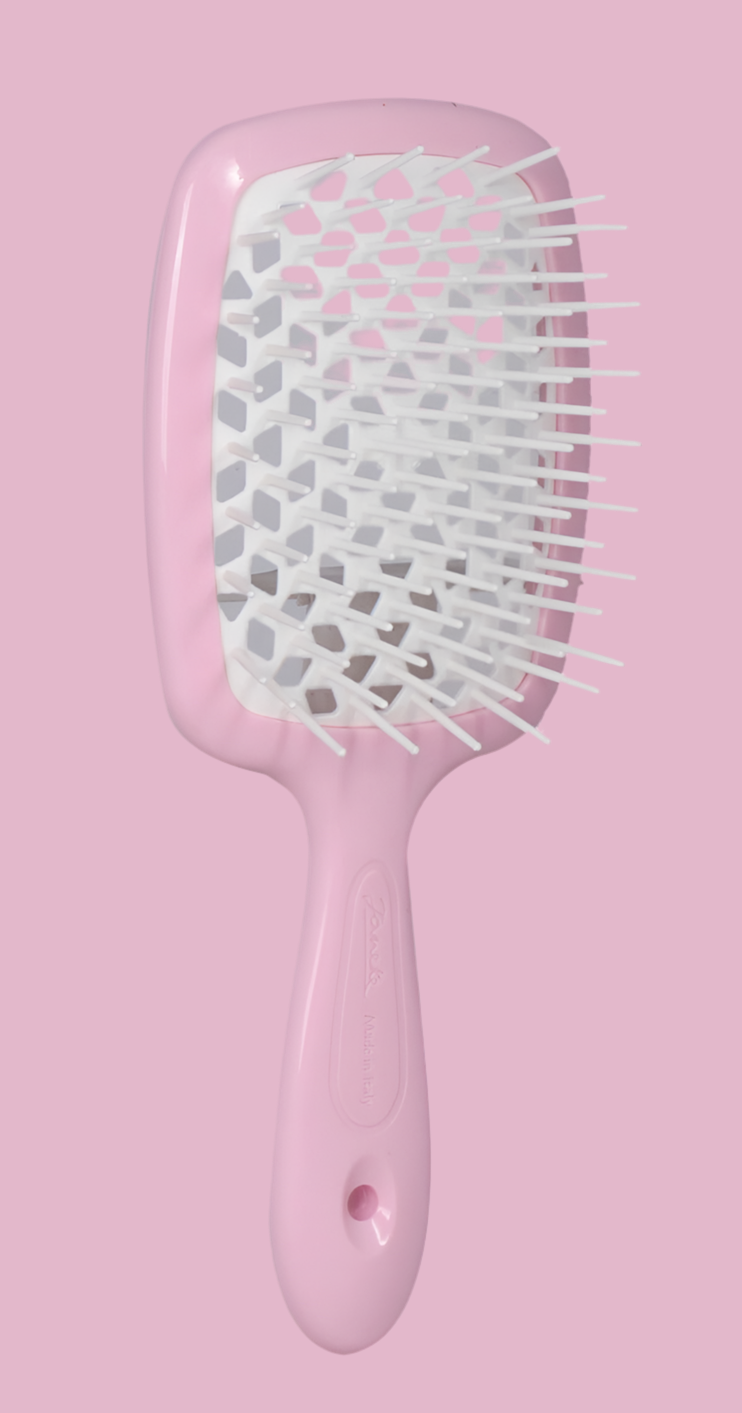 JANEKE BRUSH PNEUMATIC BASE WITH SOFT TIPS PINK & WHITE COLOR