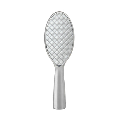 JANEKE HAIR BRUSH CHROME COLOR WITH SILVER BACK LARGE