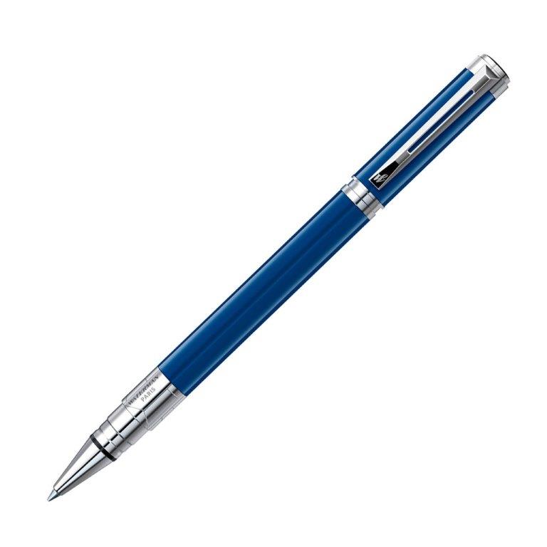 WATERMAN ROLLER BALL PEN PESPECTIVE BLUE *SILVER