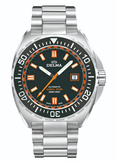 DELMA MEN WATCH SHELL STAR AUTOMATIC 500M/1650FT WATER RESISTANT 50ATM