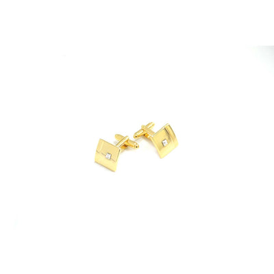 SPANISH GAZZAZ CUFFLINKS GOLD / CRYSTAL