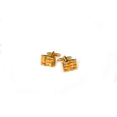 SPANISH GAZZAZ CUFFLINKS GOLD / ORANGE PEARL