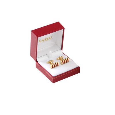 SPANISH GAZZAZ CUFFLINKS GOLD/ RED