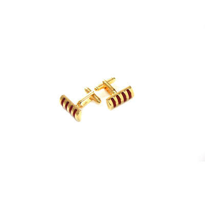 SPANISH GAZZAZ CUFFLINKS GOLD/ RED