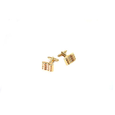 SPANISH GAZZAZ CUFFLINKS GOLD BEIG PEARL