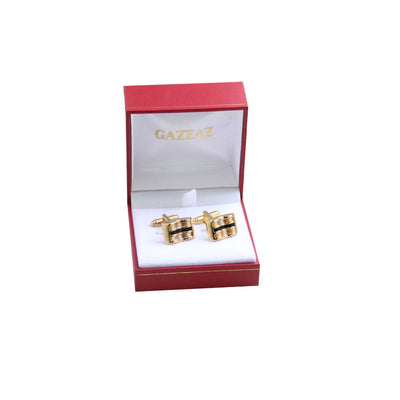 SPANISH GAZZAZ CUFFLINKS GOLD / BLACK GOLD PEARL