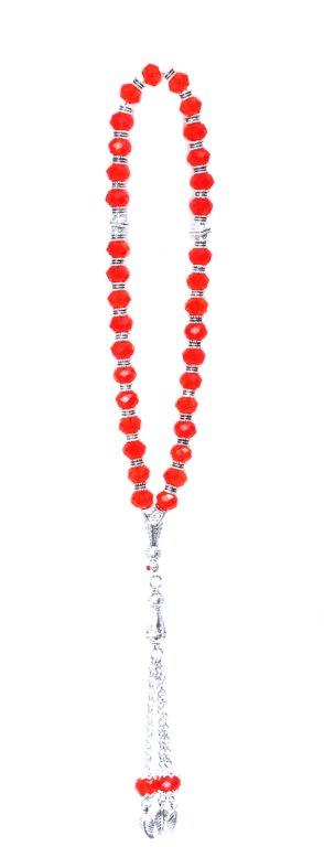 CRYSTAL ROSARY RED COLOR