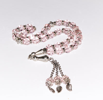 CRYSTAL ROSARY PINK COLOR