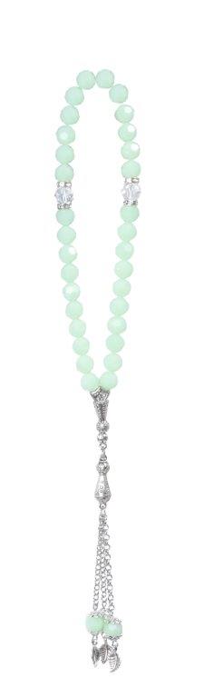 CRYSTAL ROSARY LIGHT GREEN COLOR (JAD)