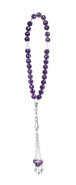 CRYSTAL ROSARY DARK PURPLE (DARK AMAZYEST) COLOR