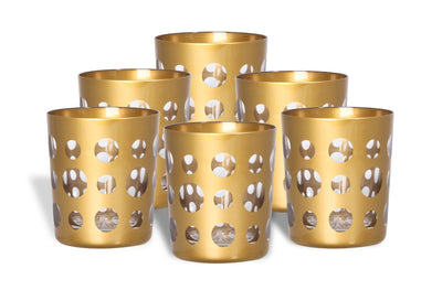 POLAND CRYSTAL CUPS 6 PCS SET WITH GOLD COOL