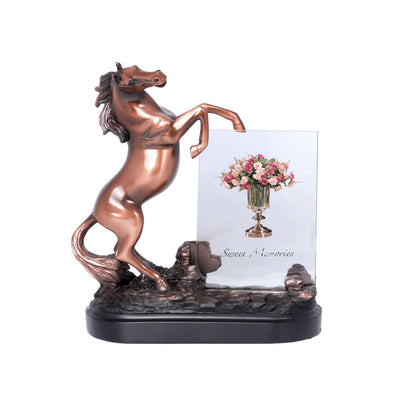 POLYRESIN HORSE PICTURE FRAME 8.5 W