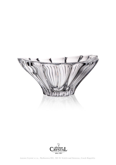 BOHEMIAN CRYSTAL GLASS BOWL 33CM