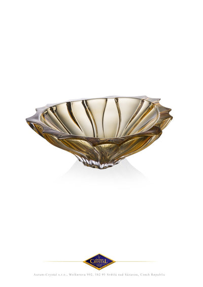 BOHEMIAN CRYSTAL GLASS BOWL 33CM