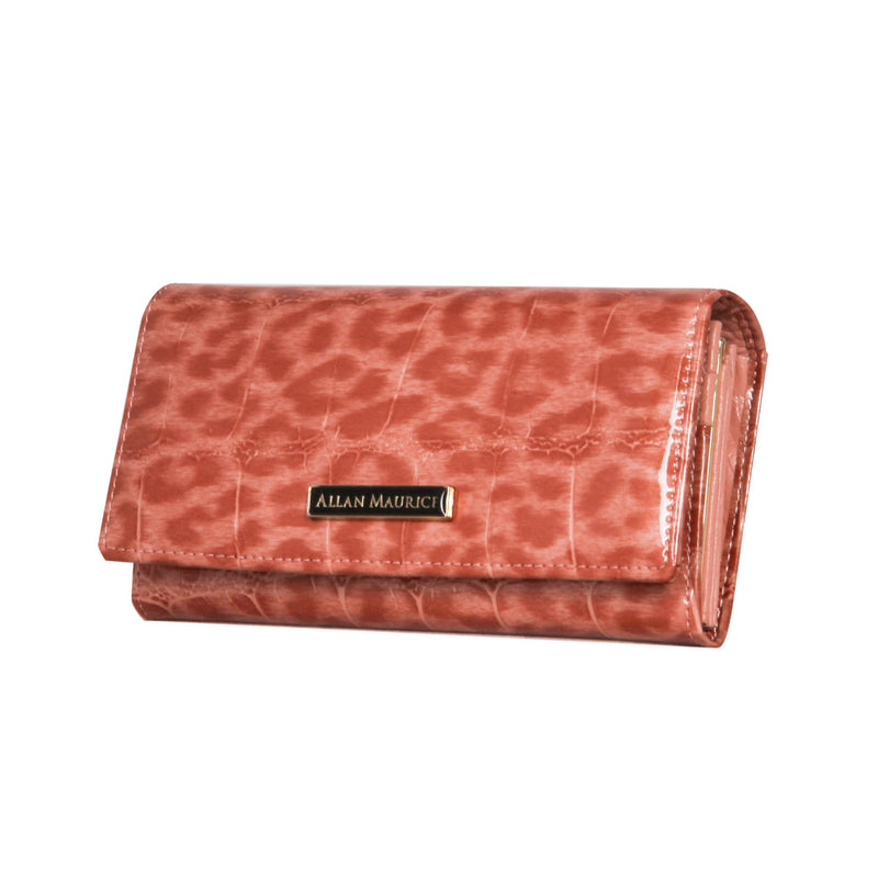 ALLAN MAURICE LADY LEATHR WALLET LT.PINK