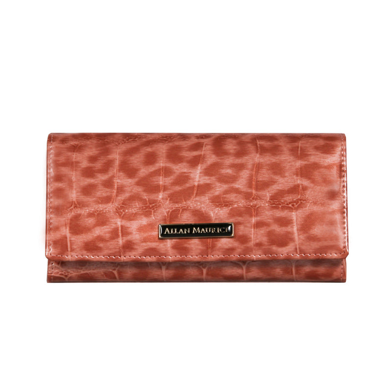 ALLAN MAURICE LADY LEATHR WALLET LT.PINK