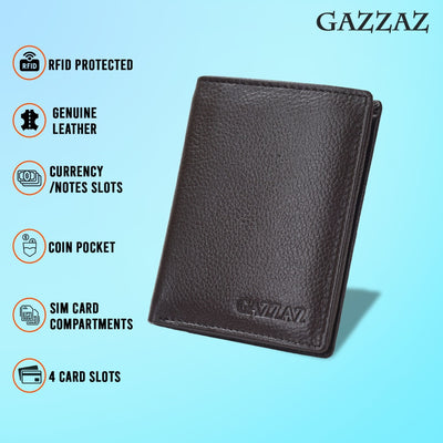 GZZZAZ COWHIDE LETHR CARDCASE DK.BRN-1