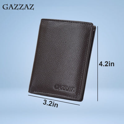 GZZZAZ COWHIDE LETHR CARDCASE DK.BRN-1