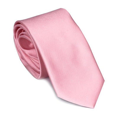 ALLAN MAURICE ITALIAN 100% SILK TIE 7 CM PINK