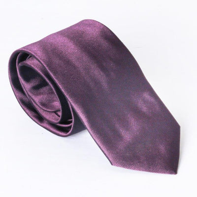 ALLAN MAURICE ITALIAN 100% SILK TIE 7 CM PURPLE